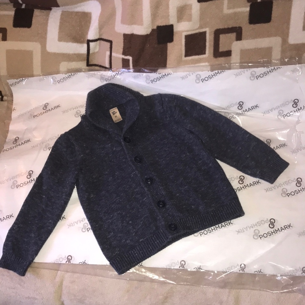 Baby B’gosh 5T  blue button front sweater